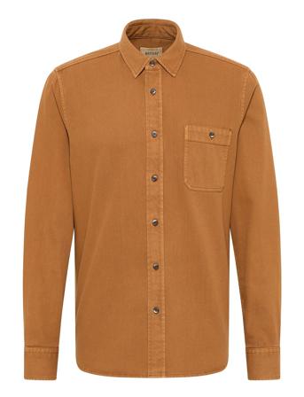 Style Clemens Herringb Dye Skjorte Uformell Oransje MUSTANG*Betinget Tilbud