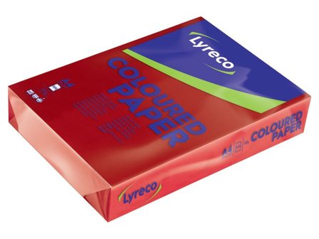 Lyreco Kopieringspapper A4 80g ohålat körsbär 500/fp - Lyreco - Kontorspapper - Specialpapper - Färgat - A4