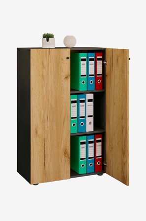 VCM - Kontorskab Lona Xl med hængslede døre - Flerfarvet - Hylder & opbevaring - Fra Homeroom