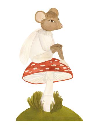 Fairy Mouse Home Kids Decor Wall Stickers Animals Hvid That's Mine