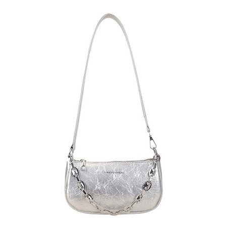 Simpel og multifunktionel dame armhule taske, crossbody taske i kædestil, håndholdt lille firkantet taske