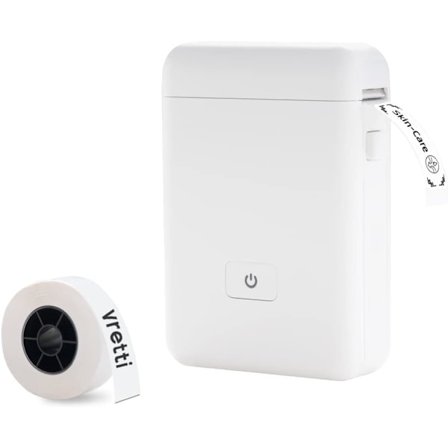 Självhäftande Etikettskrivare, Bluetooth Etikettmaskin, för Hem, Skola, Butik, Namn, Kompatibel med Android och iOS