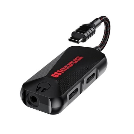 GS1 Spille-telefon Lydkort 3 i 1 Mobilspil Lydkort med Oplader Adapter USB-C Type-C til 3.5mm