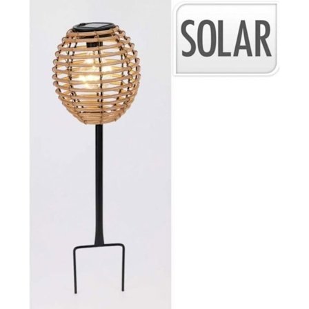 Solbelysning - Progarden solstolpe NATURLIG ROTBALL LAMPAN