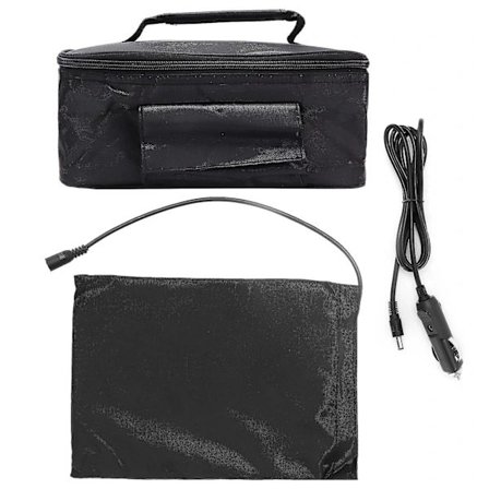 Bærbar Mini Bil Mikrobølgeovn 12v Elektrisk Ovn Hurtig Opvarmning Picnicboks Til Rejser Camping Madlavning Sort-dwdz