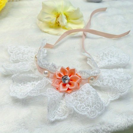 7-färgs serie katt, hund, husdjurs haklapp, blomma och pärldekoration gör ditt husdjur mer attraktivt