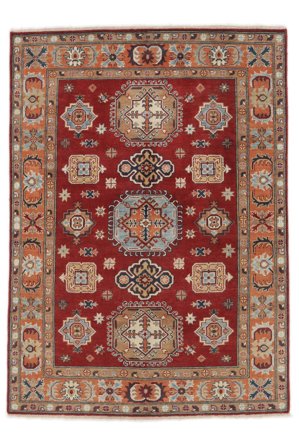 Kazak Fine Rug Oriental Brown/Dark Red (Wool, Afghanistan)