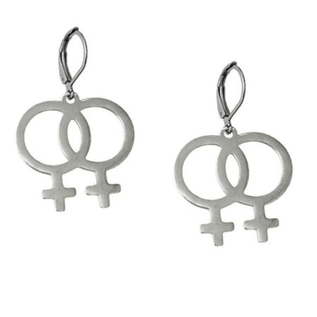 Earrings - Double Female Symbol - Gay