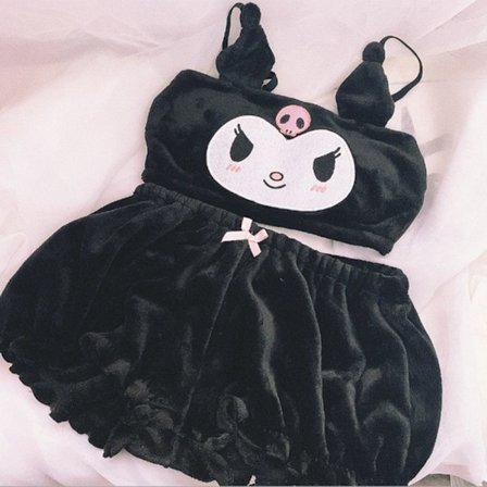 Naisten pyjamat Cosplay Kawaii BLACK S