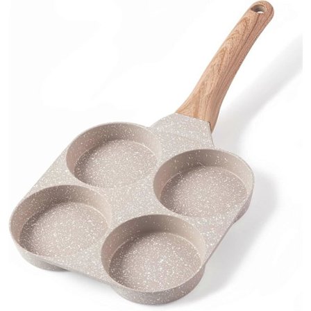 Äggomelettpanna, Non-stick Äggstekpanna, Äggpanna för Frukost, Pannkaka, Plett, Crêpepanna, Lämplig för Alla Spisar & Induktion