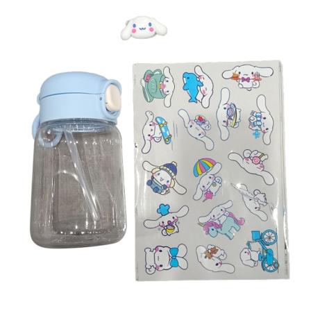 Cinnamoroll Sanrio Vattenflaska Anime Kuromi Melody Plastbil Blue