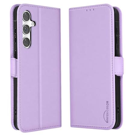 Etui til Samsung S24 FE Flip Wallet Dobbelt magnetisk lås lys lilla Lila