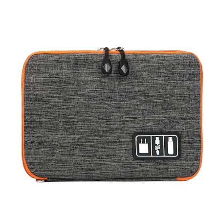 Sladdväska med fack & nätfickor: Organisera småelektronik!