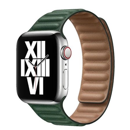 Lærreim for Apple Watch Band 45mm 41mm 44mm 40mm Original Magnetic Loop Link Armbånd iWatch Ultar2 49mm 9 8 7 6 SE 3 42mm