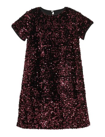 Dress Velour Sequins Black Creamie