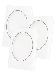 Kort hvide 3-pak uden garn og mønster - Permin