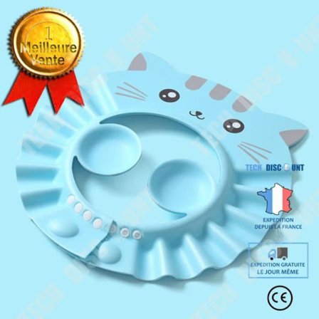 reseset för baby vattentålig duschmössa för män och kvinnor barn schampo duschmössa, blå