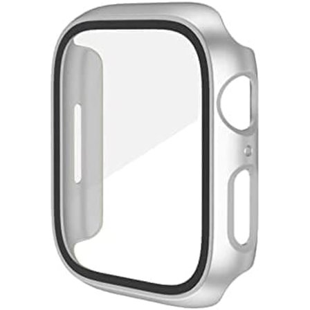 Kompatibel med Iwatch Series 7 44mm i Silver Helkroppsskal/Skärmskydd