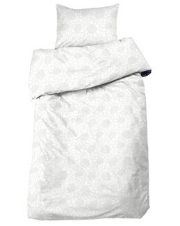 Påslakanset satin Billie 2-delar Vit - Linea