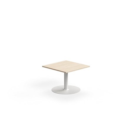 Soffbord ALVA, 700x700x500 mm, högtryckslaminat, vit/björk