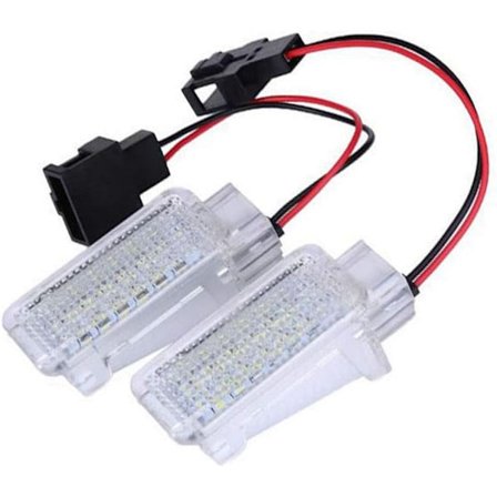 2 stk. hvide LED indvendige døre bagagerum fodrumslys automatisk LED fodrumslys bil LED-belysning til Audi A1 A4 A5 A6 Q3 Q5 Q7