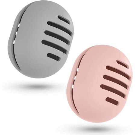 Gris, Rose - 2-pak med åndbare makeup-svampeholdere,