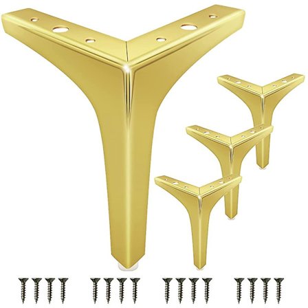 6 tum möbelben, moderna möbelfötter, metallpolerad kromsoffa