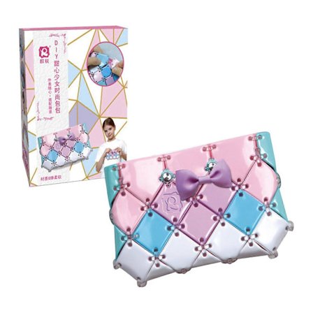 Lav din egen mode taske til piger i alderen 6-10 år, DIY sæt til piger. DIY taske til piger, sjov kunst & håndværk aktivitet for piger