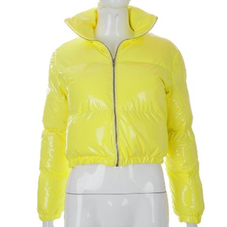 Tykk Dunjakke med Lynlås og Lommer til Kvinder - Velegnet til Sammenkomster med Venner