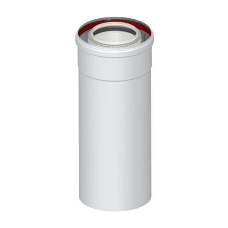 Elemento dritto coassiale universale m/f ø 60/100 250 mm per scarico fumi caldaia a condensazione