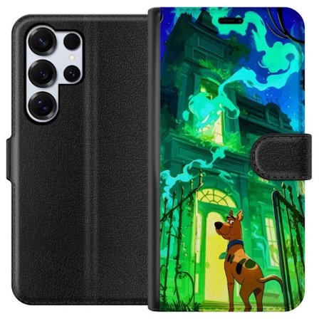 Kompatibelt Plånboksfodral till Samsung Samsung Galaxy S25 Ultra Scooby Doo affisch hemsökt hus tecknad serie mysterium hund retro spöke grön kusl