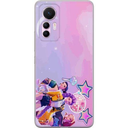 Kompatibel Mobilcover til Xiaomi 12 Lite Futuristiske popidoler i neonfarver med discoelementer, stjerner og pastelfarvet rumhimmel.