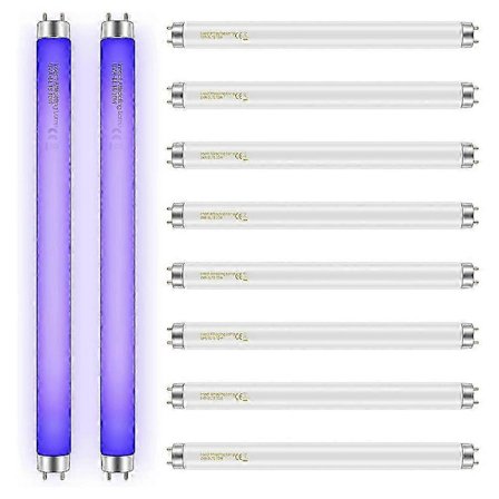 10-pak 10W Insektlampe Pærer, T8 F10W 33 cm Udskiftningsrør til Indendørs Insektfanger Enheder
