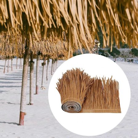 Kunstgræs Tagdækning til Udendørs Have Patio Parasol Cover 1mx50cm Stråtag Simulation Panel Palme Tag