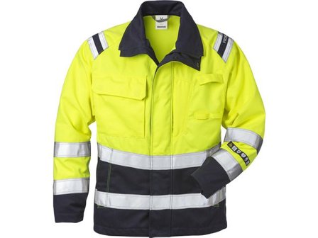 FRISTADS Jacka Flam 4275 Kl3 Dam Gul/Marin XS - Lyreco - Arbetskläder - Arbetsjackor - Flamskyddsjackor