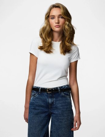 Pieces Pcestina Leather Jeans Belt Noos - Black - 95