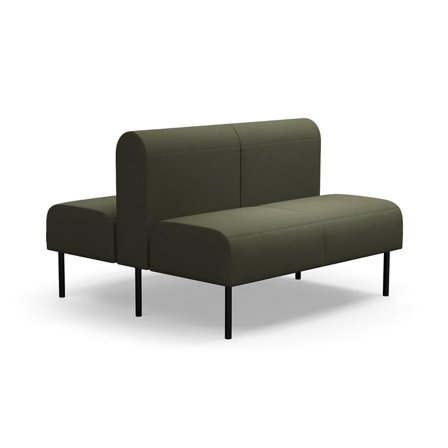 Modular sofa VARIETY, 2-seater, double, fabric Blues CSII, olive