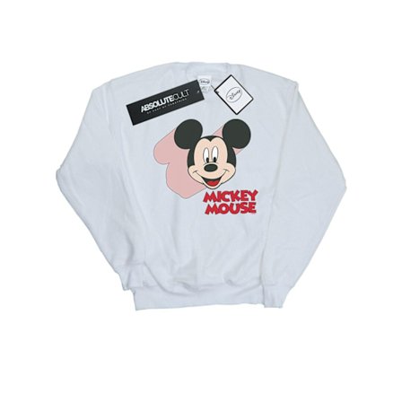 Disney Girls Mickey Mouse Move Sweatshirt 7-8 år Vit