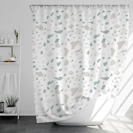 1 st enkel och söt stil duschdraperi, mögelbeständig, vattentät duschdraperi, 180 x 180 cm