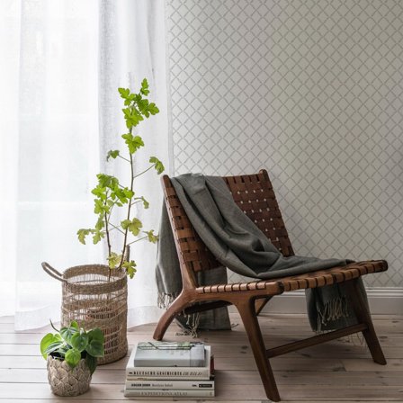 Duro Tapet, Vide 682-01 Blommor & Blad, L, Vit, Färg & tapeter