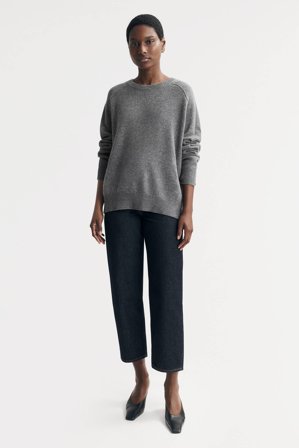 Soft Goat - Boyfriend Crewneck - Women cashmere sweater - L - Grey