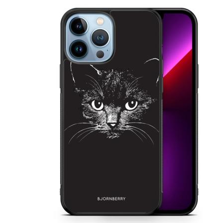 Bjornberry Skal iPhone 13 Pro Max - Svart/Vit Katt