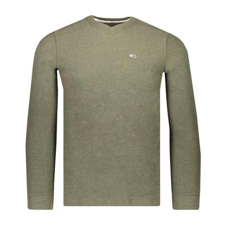 Tommy Hilfiger, Round-neck Knitwear Groen, Heren, Maat:L,polyester
