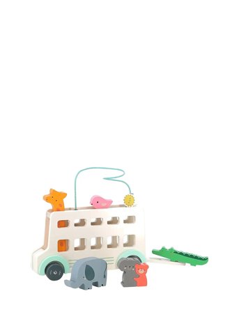 Activity Toy - Animals Bus By Sarah Betz Patterned Vilac