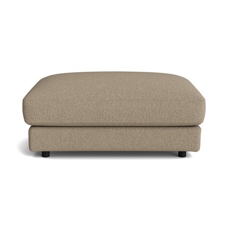 Mellow Pouf Hocker in Bouclé Beige, moderner Stil, bequeme Sitzgelegenheit mit weicher Polsterung, zeitloses Design für Wohnzimmer, 42,5cm