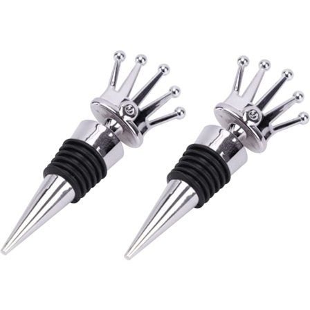 2-pakning med vinkorker, gjenbrukbare kronepropper for vin