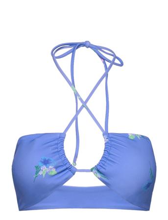 Enbluefin Swim Bra Aop 7016 Swimwear Bikinis Bikini Tops Bandeau Bikinitops Blå Envii*Betinget Tilbud