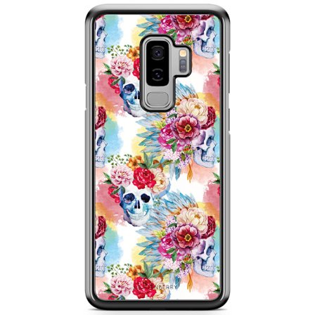 Bjornberry Skal Samsung Galaxy S9 Plus - Dödskallar & Blommor