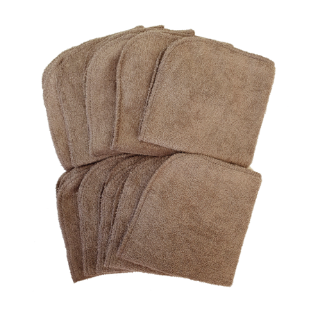 Summerville Organic Vaskekluter, Brun, 10 stk.