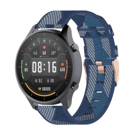 22 mm Stripe Weave Nylon watch för Xiaomi Mi Watch Color, Garmin Vivoactive 4